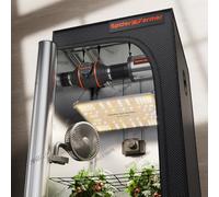 Spider Farmer Grow Tent Kit Complete 3x3x5 SF-1000 Dimmable SAMSUNG Diodes, Grow Tent Complete System 2.3x2.3ft Growing Tent Kit Set 27"x27"x62" with 4 Inch Inline Fan Carbon Filter
