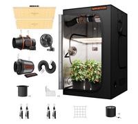 SPIDER FARMER Growbox - Set completo SF4000 lampada a LED per piante, a spettro completo, dimmerabile, 120 x 120 x 200 cm, con ventilatore di scarico in linea da 6 pollici