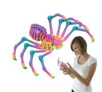 Spider Fidget stampato in 3D, Ragno articolato stampato in 3D, Figure di ragno finte articolate, Giocattoli da scrivania antistress Giocattoli agitati per adulti, per il compleanno di Halloween e Nata
