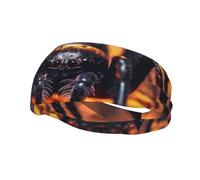 Spider in the Light Printed Versatile Sports Headband, Stretchy Moisture Wicking Headband for Yoga and Fitness