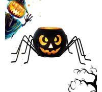 Spider Light - 7.87x3.15 Spider Candle Holder | Halloween Spiders Shape Candlestick | Indoor Tabletop Candle Stand | For Homeowners, Apartment, Dining Room, Bedroom, Study, Event Planner, Patio, Yard