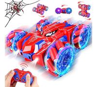 Spider Macchina Telecomandata - 2.4Ghz Salti mortali a 360° Doppio Lato Monster Truck per Ragazzi di 4 5 6 7 8 Anni, 4WD RC Auto Acrobatica con Luci Fredde, Compleanno Regali di Natale Giocattoli