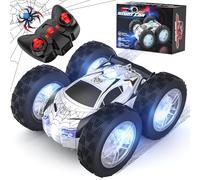 Spider Macchina Telecomandata Acrobatica per Bambini, Auto Radiocomandata 4x4 Giochi Bambino 3 4 5 6 7 Anni, Rotazione a 360° Monster Truck con Luci Esterno Ragazzi Regali Giocattoli Natale Compleanno