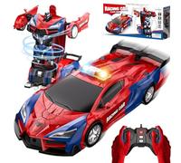 Spider Macchina Telecomandata per Bambini, 2.4GHz Trasforma Robot & Auto Radiocomandata Bimbo,Macchina Giocattolo Gioco Ruota di 360°,Giochi Regalo Compleanno Natale Bambino 3 4 5 6 7 8 9 Anni Maschio