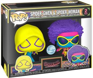 Spider-Man Across Spiderverse Spider-Gwen & Spider-Woman Blacklight POP 2-Pack