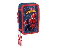 Spider-Man - School Pencil Case with 37 Tools Included, Children's Pencil Case,