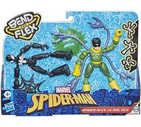 Spider-Man Hasbro Bend and Flex, action figure Black Suit Vs. Doc Ock, personaggio flessibile da 15 cm, per bambini