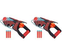 Spider-Man Hasbro Marvel Across The Spider-Verse, Miles Morales, Blaster Tri-Shot, Giocattolo Nerf, 3 dardi, per Bambini e Bambine dai 5 Anni in su (Confezione da 2)