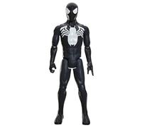Hasbro Marvel Spider-Man, Titan Series, Spider-Man con Tuta Nera, Action Figure