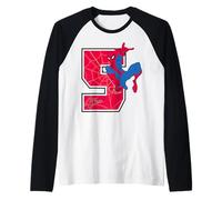 Spider-Man Jump 5 Compleanno Maglia con Maniche Raglan