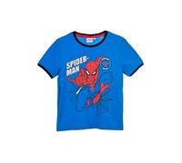 Spider-Man - Maglietta a maniche corte per bambini, Blu, 128 cm