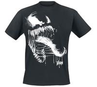 SPIDER-MAN Marvel Games 2 - Venom Splatter Uomo T-Shirt Nero 100% Cotone Regular
