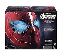 Spider-Man Marvel Legends Series Iron Spider Casco elettronico con occhi luminosi, 6 impostazioni di luce e vestibilità regolabile, rosso