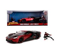 1:24 JADA Ford Usa Gt 2017 With Spiderman Figure Red Blue JADA31190