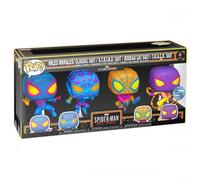 Spider-Man Miles Morales Suits Blacklight Exclusive POP 4-Pack Vinyl Figure