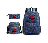 Spider-Man School Bag Backpack Pencil Case Shoulder Bag Three-piece Set _07