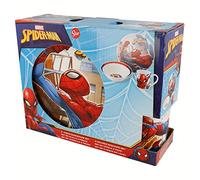 SET 3 PEZZI IN CERAMICA SPIDERMAN MARVEL TAZZA CIOTOLA PIATTO STOVIGLIE BAMBINI