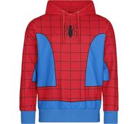 SPIDER-MAN Suit Uomo Felpa con Cappuccio Blu/Rosso 100% Poliestere Regular