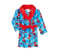 Spider-Man Super Hero Blue Print Boy's Fleece Bath Robe Bathrobe, Size 2T