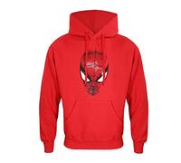 E_0002_D0800372 SpideR-Man Felpa con Cappuccio Unisex Spider-Man Spider Crest Ro