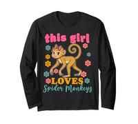 Spider Monkey Amante Questa ragazza ama le scimmie ragno donne Maglia a Manica