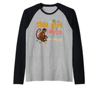 Spider Monkey Amante Questa ragazza ama le scimmie ragno donne Maglia con Maniche Raglan