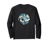 Spider Monkey Zoo Animal - Van Gogh Starry Night Style Maglia a Manica