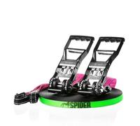 SPIDER SLACKLINE LKS02 - Kit Longline Fly Line 35, Slackline 30 m, due cricchetti Hummer, fettuccia 2,5 m, sling bag inclusi - Kit completo per slackliners