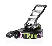 SPIDER SLACKLINE TKS03 - Kit Slackline Trick Line per Salti, Camminata e Freestyle - Contiene un Cricchetto, una Linea di 25 Metri, Due Protezioni Albero, e una Sling Bag - Materiali di Alta Qualità Garantiscono Massima Aderenza alla Fettuccia per gli Slackliners - Set Completo Lunghezza 25m