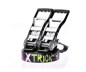 SPIDER SLACKLINE TKS04 - Kit Slackline Trick Line per Salti, Camminata e Freestyle - Contiene un Cricchetto Hummer con Fettuccia 40 cm, un Cricchetto Hummer con Soft Release, una Linea di 25 Metri, Due Proteggi Alberto, una Sling 1T 3 m, una Sling 1T 2 m, Due Grilli 1,5T 12 mm e una Sling Bag - Per gli Slackliners Esperti - Set Completo Lunghezza 30m