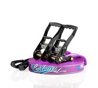 SPIDER SLACKLINE TKSA5 - Kit Slackline Custom - Materiale alta qualità per slackliners esperti o alle prime esperienze con equilibrismo - Set completo fettuccia Lunghezza 35m con 2xCricchetti