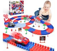 Spider Tracks Giocattoli per auto per bambini da 3 a 8 anni, 2 auto ragno e 212 pezzi per pista da corsa flessibile, giocattolo da costruzione STEM regalo per bambini da 3, 4, 5, 6, 7, 8 anni