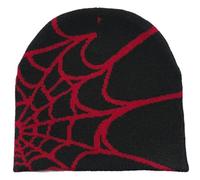 Spider Web Beanie Hat Wool Cappello a Maglia Y2k Street Beanie cap per Uomini Donne Adolescenti Inverno Warm Fashion Fashion Hip Hop Skull cap
