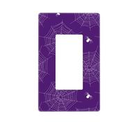 spider web - Placca da parete a 1 banda, senza viti, dimensioni standard 11,7 x 7,1 cm, copertura decorativa per interruttore della luce, in policarbonato termoplastico