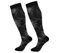 Spider Webs Pattern Calze A Compressione Traspiranti Calze Contenitive Calzini Alti Sono Per Gravidanza Trekking Infermiera Giri In Bici 1 Paio 50Cm