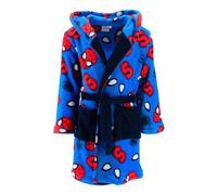 Spiderman Accappatoio con cappuccio | Bambini | Regali per ragazzi | Spiderman | Poncho da bagno per bambini | Asciugamano | Vestaglia morbida (DE/NL/SE/PL, Numerico, 128, Regolare, Blu), Blu, 128