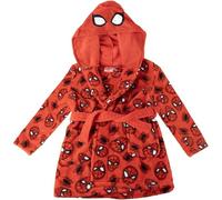Spiderman - Accappatoio morbido per bambini e ragazze, con cappuccio e cintura - Vestaglia casa Spiderman calda e confortevole in pile e design ufficiale, Uomo Ragno, 8 Anni