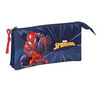 SPIDERMAN - Triple Pencil Case, Children's Pencil Case, Ideal for School Childre