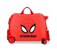 Spiderman Authentic Trolley Cavalcabile Abs 4 Ruote Rosso