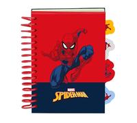SPIDERMAN - Blocco note A6, quaderni, ideale per bambini in età scolastica, comodo e versatile, qualità e resistenza, 10,5 x 14,8 cm
