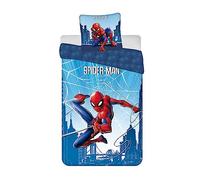 Spiderman Blu Copripiumino Singolo 140x200 + Federa 65x65 100% Cotone