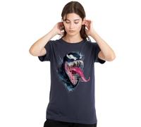 Spiderman Classic Spiderman 2 Gamerverse Venom Erupts Ladies T Shirt, Deep Navy, Blu Scuro, M Donna
