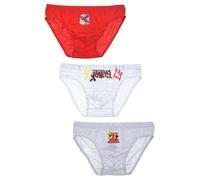 Spiderman - Confezione 3 Slip in Cotone, per Bambino, 3-4 Anni, Rosso