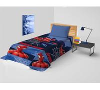 Spiderman, Copriletto Letto Singolo Disney, Copriletto Primaverile Non Imbottito, Copriletto Singolo Bambino, 170x270 cm, 100% cotone, Disney, Marvel