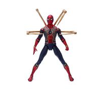 Spiderman Figure Legends Avengers Iron Spider Action Figures 17CM PVC with Light Spider-man Doll Figurine Kids Gift