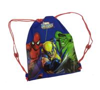 SPIDERMAN HULK Sacca zaino coulisse in tessuto pesante blu stampata 40,5X33 cm
