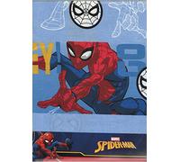 SPIDERMAN Marvel Completo letto Singolo 1 Piazza Lenzuolo sopra + sotto+ Federa Colore Turchese 100% Cotone