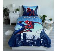 Spiderman marvel Set Letto Singolo Copripiumino Federa 100% cotone Spiderman ma