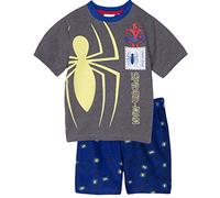 Spiderman Original Marvel - Pigiama a maniche corte, 100% cotone, 2 - 8 anni Grigio 7-8 Anni