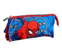 Spiderman Pencil Case 3 Compartments - Triple School Pencil Case with Spidey Des